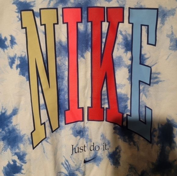 NIKE SPORTSWEAR TIE DYE T-SHIRT WHITE/MULTICOLOR CK0156-100 World peace size XXL - Picture 4 of 4